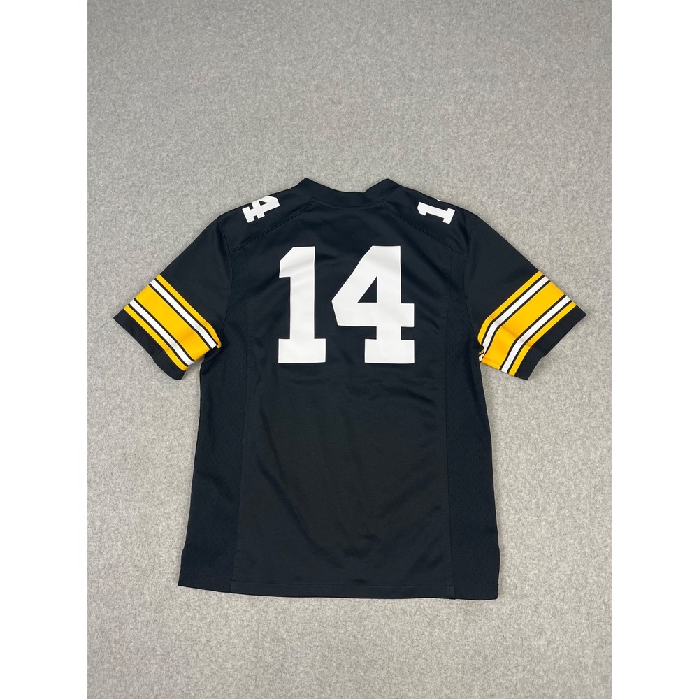 University Of Iowa Hawkeyes Football Jersey Youth L Black Yellow Nike #14 - Picture 8 of 9